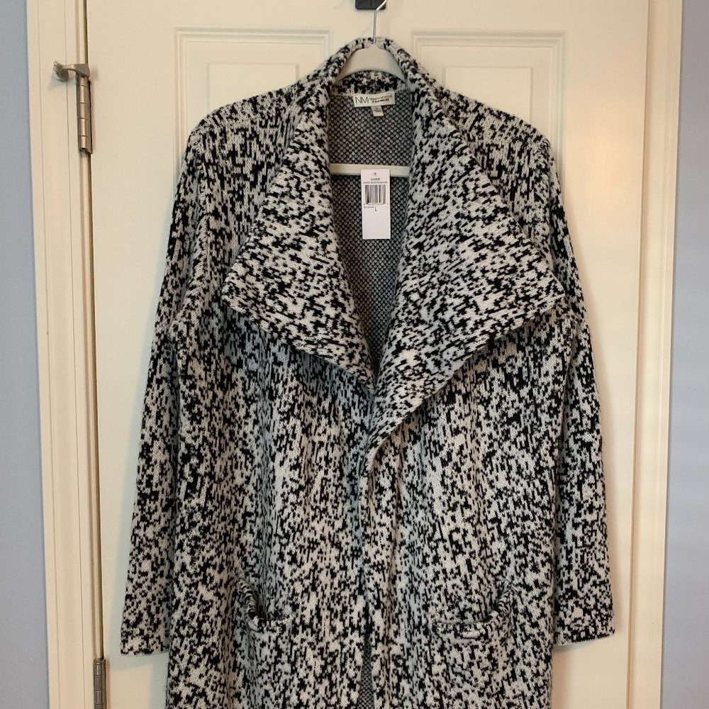 Neiman Marcus Cashmere Sweater Coat (animal print)